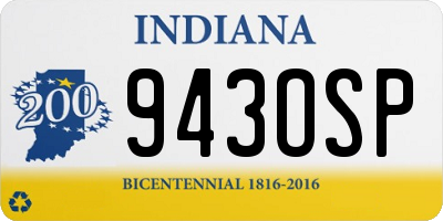 IN license plate 943OSP