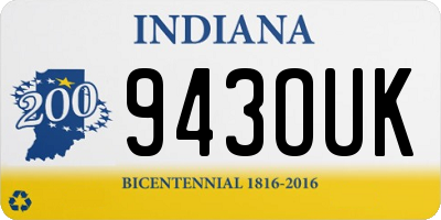 IN license plate 943OUK