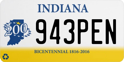 IN license plate 943PEN