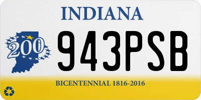 IN license plate 943PSB