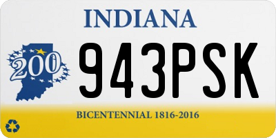 IN license plate 943PSK
