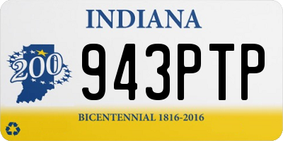 IN license plate 943PTP