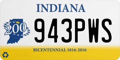 IN license plate 943PWS