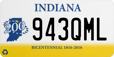 IN license plate 943QML