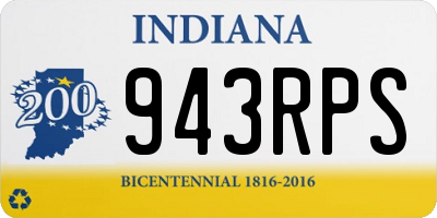 IN license plate 943RPS