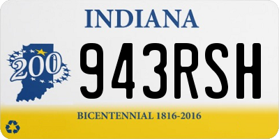 IN license plate 943RSH