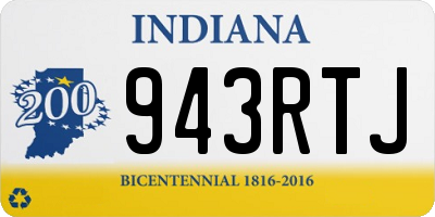 IN license plate 943RTJ