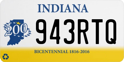 IN license plate 943RTQ