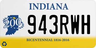 IN license plate 943RWH