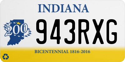 IN license plate 943RXG