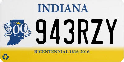 IN license plate 943RZY