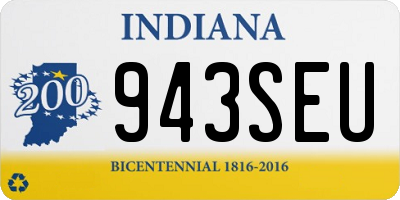 IN license plate 943SEU