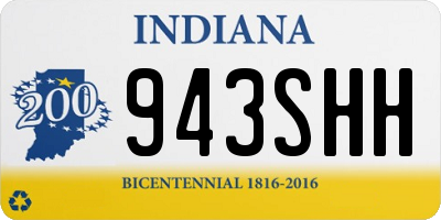 IN license plate 943SHH
