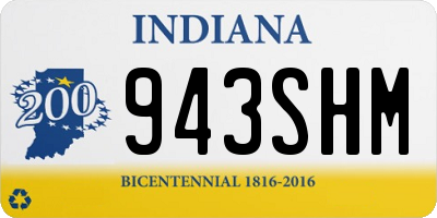 IN license plate 943SHM