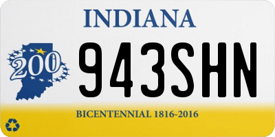 IN license plate 943SHN