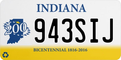 IN license plate 943SIJ