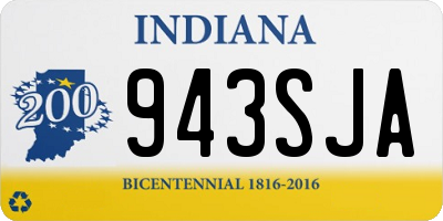 IN license plate 943SJA