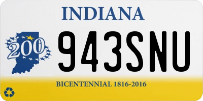 IN license plate 943SNU