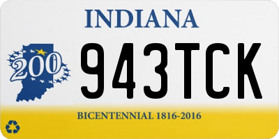 IN license plate 943TCK