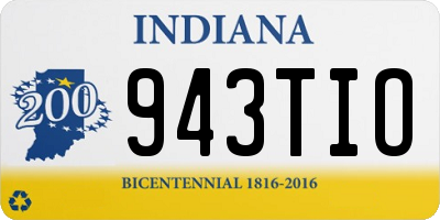 IN license plate 943TIO
