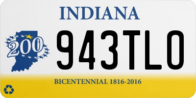 IN license plate 943TLO