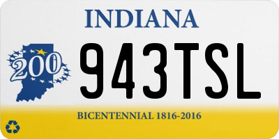 IN license plate 943TSL