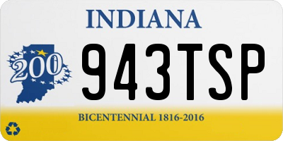 IN license plate 943TSP