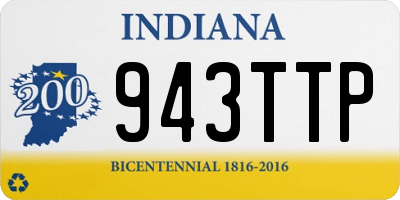 IN license plate 943TTP