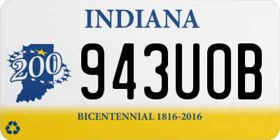 IN license plate 943UOB