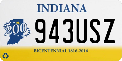 IN license plate 943USZ