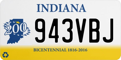 IN license plate 943VBJ