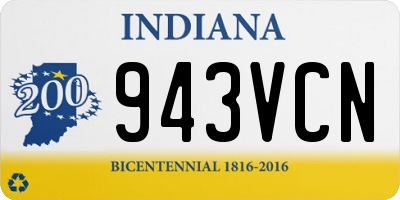 IN license plate 943VCN