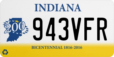IN license plate 943VFR