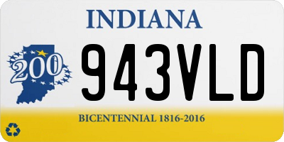IN license plate 943VLD