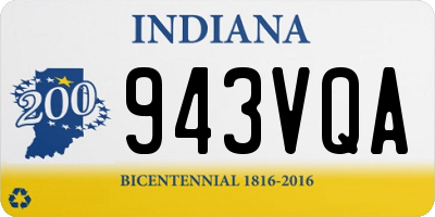 IN license plate 943VQA