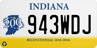 IN license plate 943WDJ