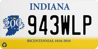 IN license plate 943WLP