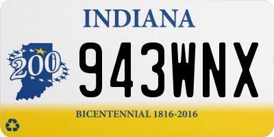 IN license plate 943WNX
