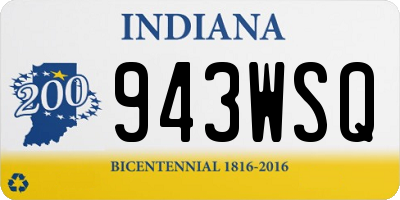 IN license plate 943WSQ