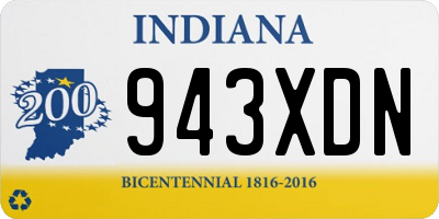 IN license plate 943XDN