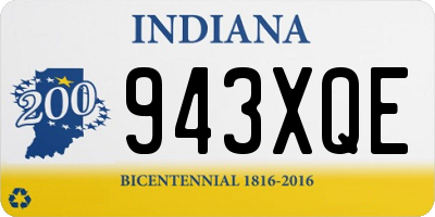 IN license plate 943XQE