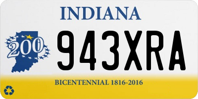IN license plate 943XRA