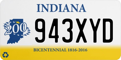 IN license plate 943XYD