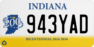 IN license plate 943YAD