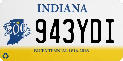 IN license plate 943YDI