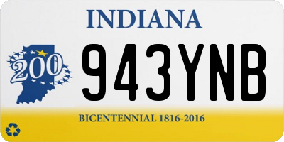 IN license plate 943YNB