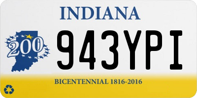 IN license plate 943YPI