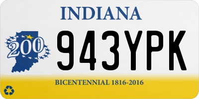 IN license plate 943YPK