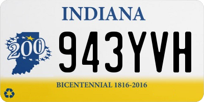 IN license plate 943YVH