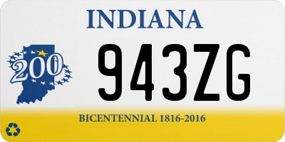 IN license plate 943ZG